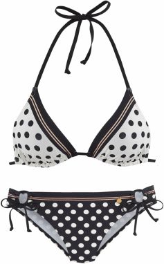 LASCANA Bikiny  telová / čierna / biela