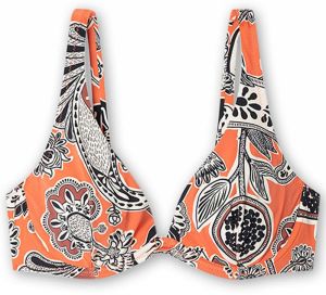 Gisela Bikinový top  oranžová / čierna