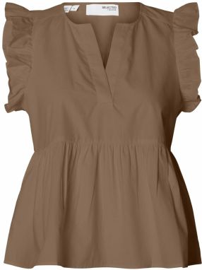 SELECTED FEMME Blúzka 'SLFBlair-Ida'  hnedá