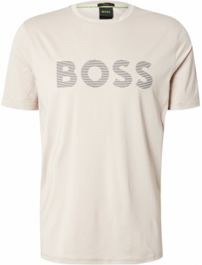 BOSS Funkčné tričko  béžová / antracitová