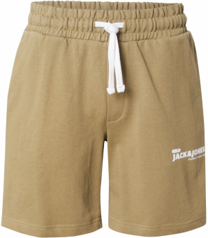 JACK & JONES Nohavice 'JPSTGORDON'  olivová / biela