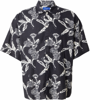 JACK & JONES Košeľa 'JORPAROS'  čierna / biela