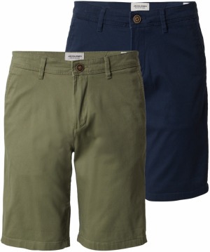 JACK & JONES Chino nohavice 'JPSTBOWIE'  námornícka modrá / olivová