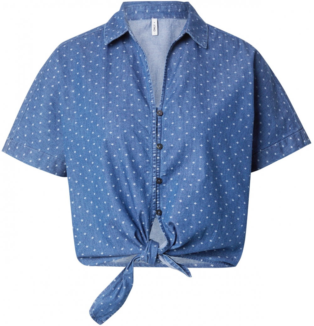 ONLY Blúzka 'ONLNOVA AZURE'  modrá denim / biela