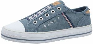 s.Oliver Slip-on obuv  modrá / námornícka modrá / biela