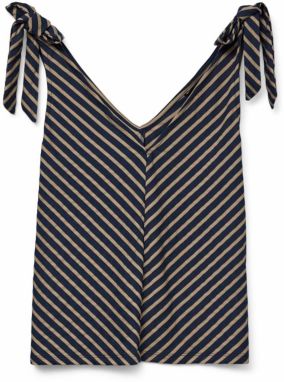 VERO MODA Top  béžová / námornícka modrá