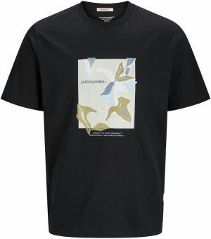 JACK & JONES Tričko 'JORALMERIA'  modrosivá / kaki / pastelovo zelená / čierna
