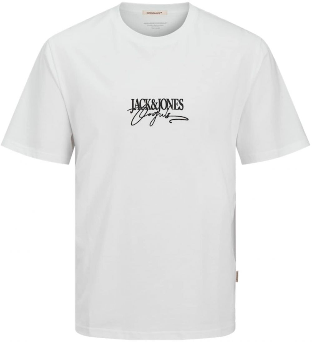 JACK & JONES Tričko 'JORAlmeria'  čierna / biela