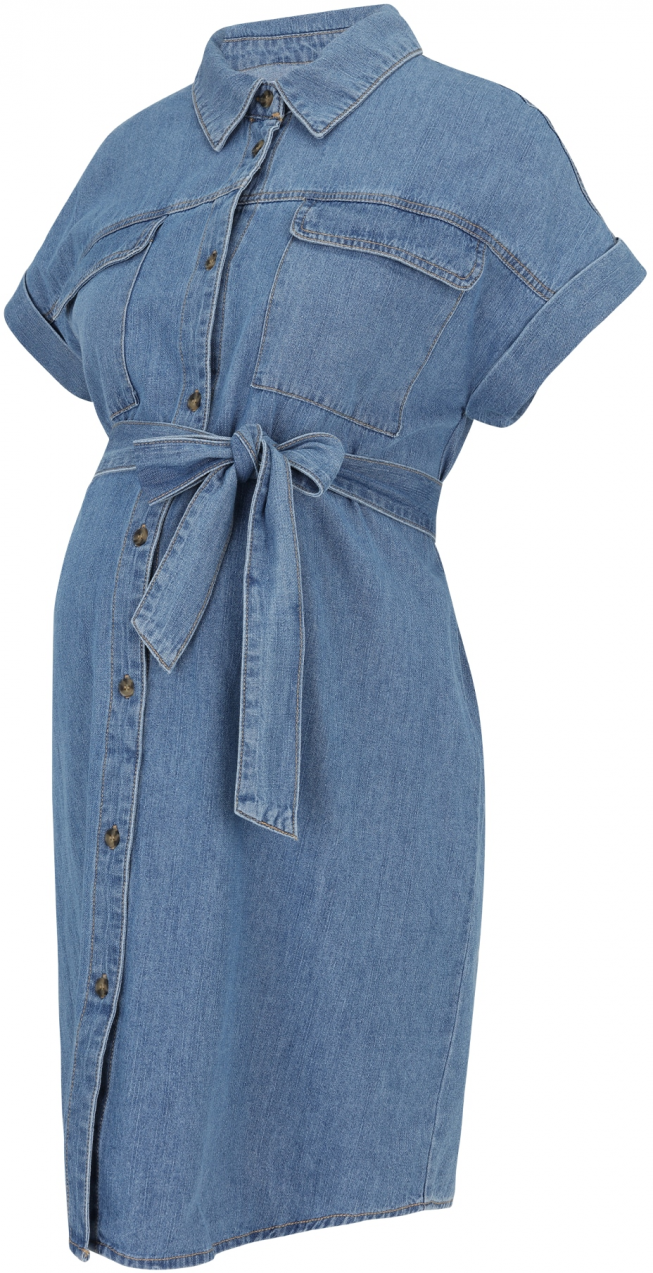 Vero Moda Maternity Košeľové šaty 'VMMNOTUS'  modrá denim