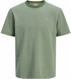 Jack & Jones Premium Tričko 'JPRBlualves'  zelená melírovaná / biela