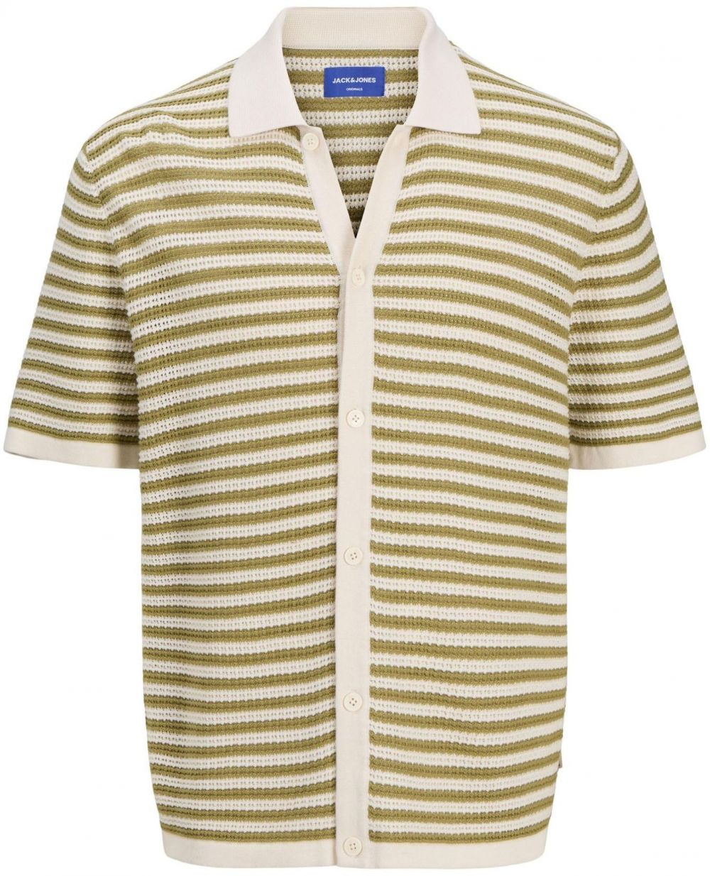 JACK & JONES Kardigán 'JORAlmeria'  krémová / olivová