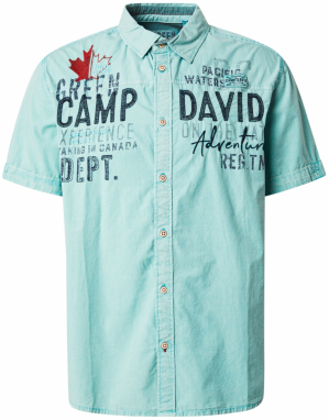 CAMP DAVID Košeľa  námornícka modrá / nefritová