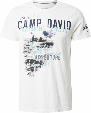 CAMP DAVID Tričko  námornícka modrá / svetlomodrá / biela ako vlna