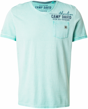 CAMP DAVID Tričko  námornícka modrá / nefritová / biela