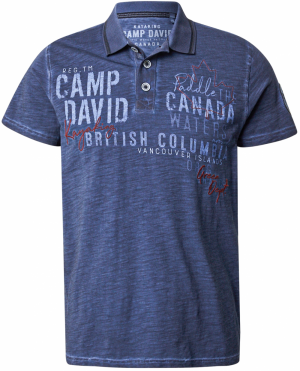 CAMP DAVID Tričko  svetlomodrá / tmavomodrá