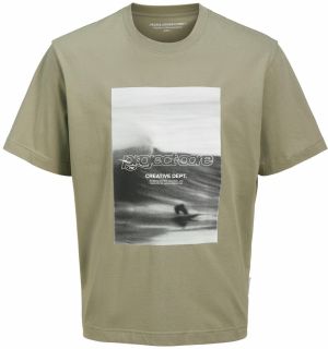 JACK & JONES Tričko 'JCOUNION'  antracitová / svetlosivá / kaki / biela