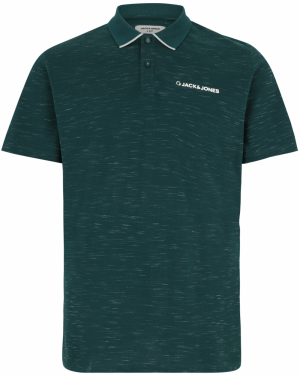 Jack & Jones Plus Tričko 'JCOLOGAN'  jedľová / biela