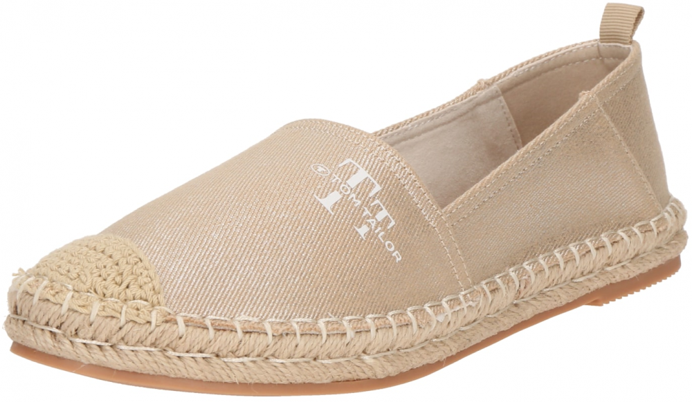 TOM TAILOR Espadrilky  zlatá / biela