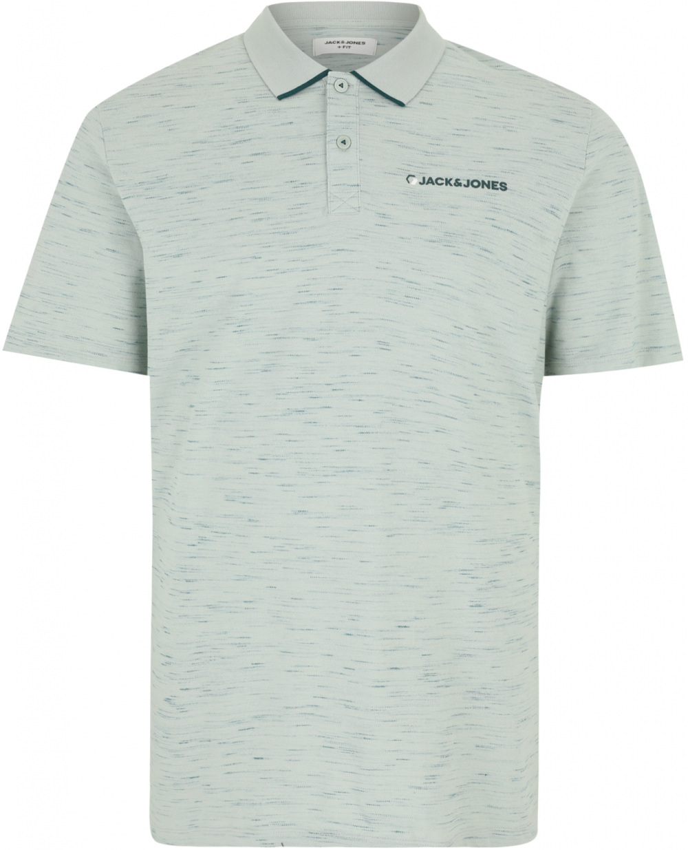 Jack & Jones Plus Tričko 'JCOLOGAN'  mätová / tmavozelená