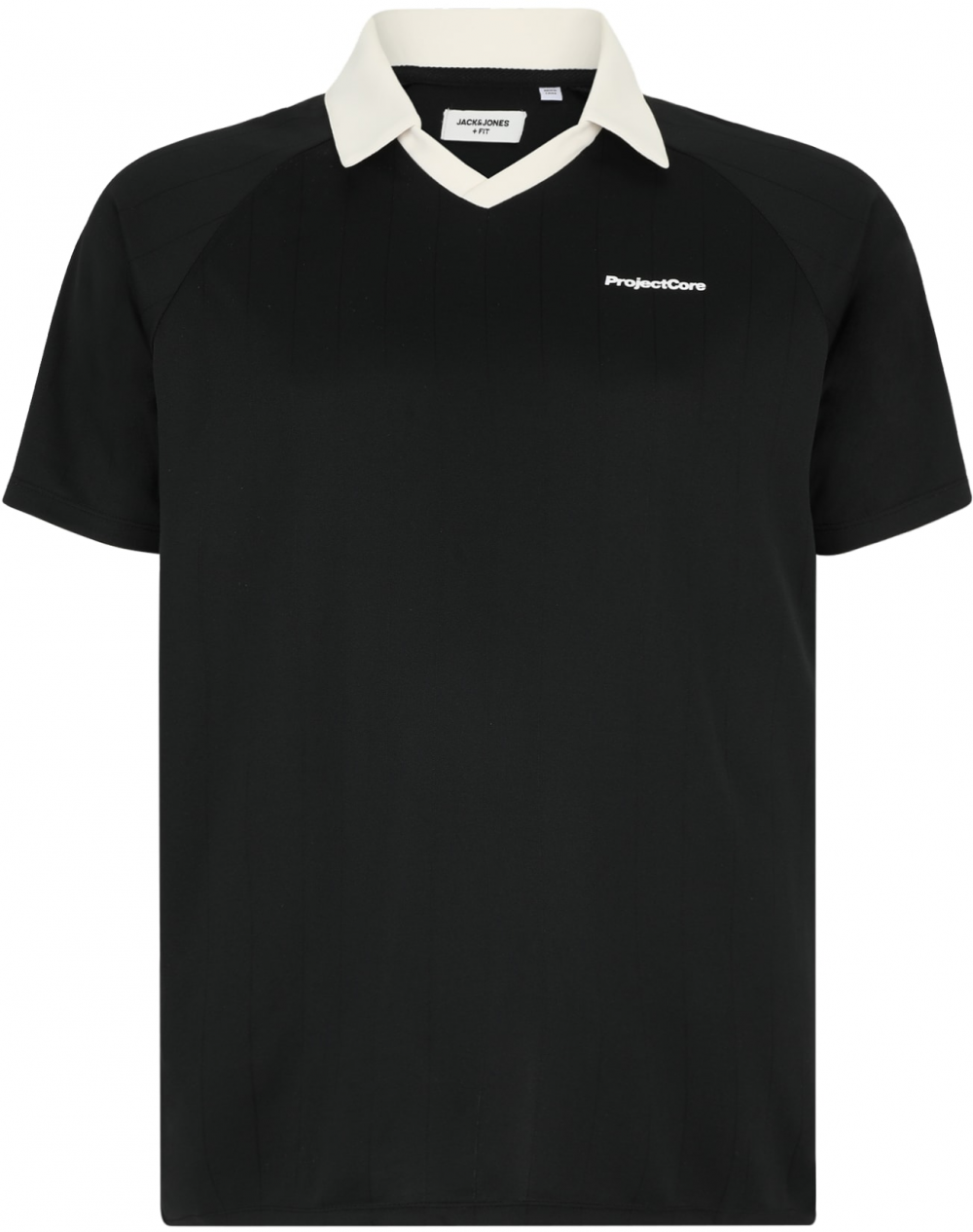 Jack & Jones Plus Tričko 'JCORetreat'  čierna / biela