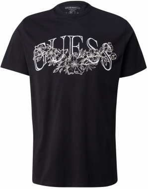 GUESS Originals Tričko  čierna / biela