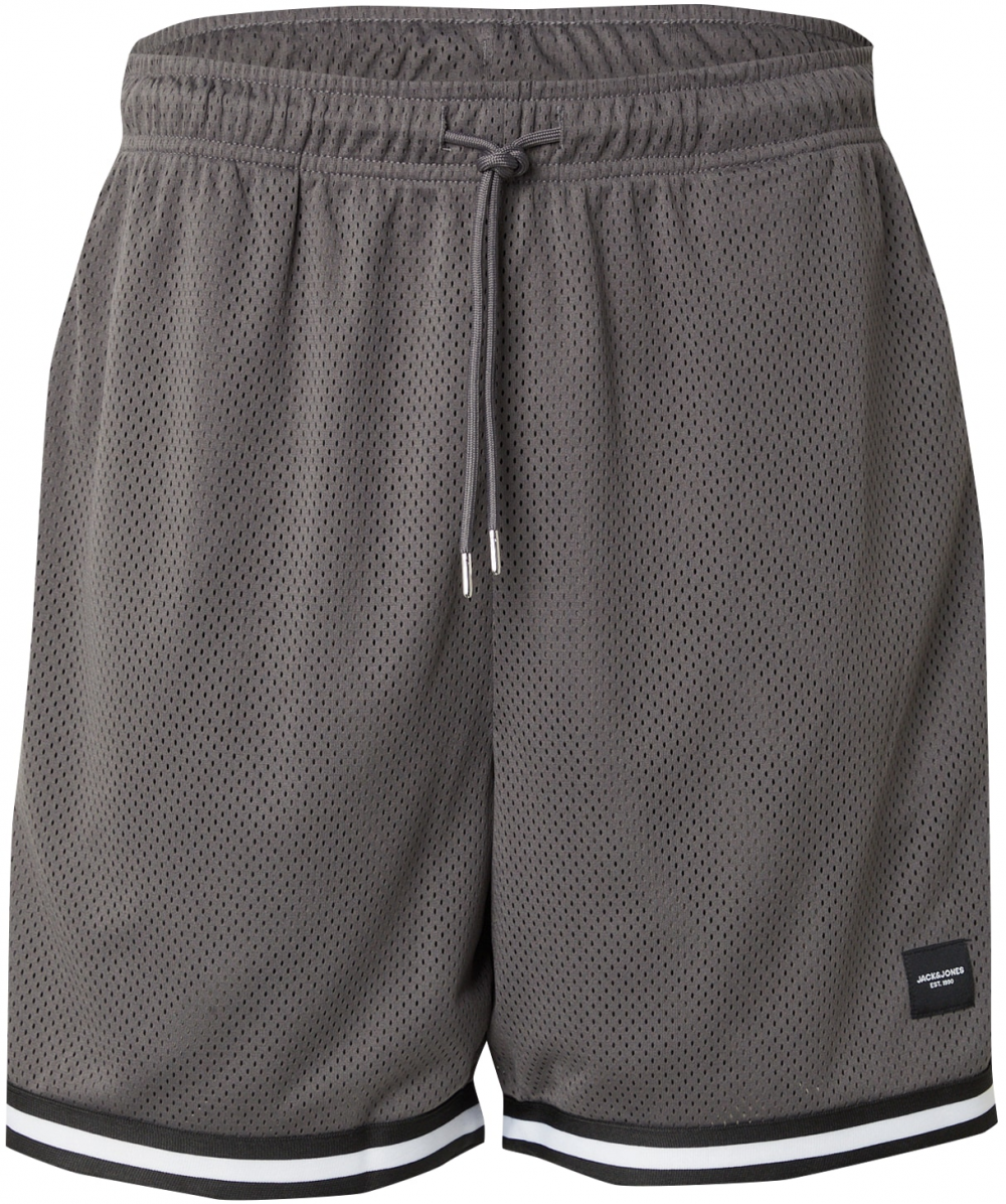 JACK & JONES Nohavice 'JPSTKARL'  tmavošedá / biela