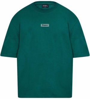 Dropsize Tričko  pastelovo zelená / tmavozelená / čierna