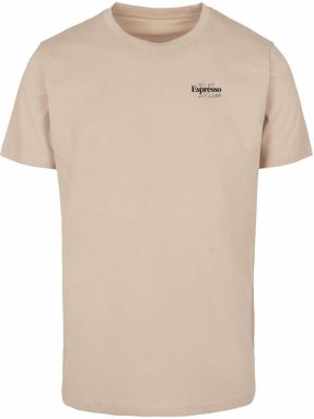 Mister Tee Tričko ' Espresso M Club'  piesková / hnedá / čierna