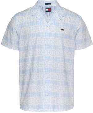 Tommy Jeans Košeľa  svetlomodrá / šedobiela
