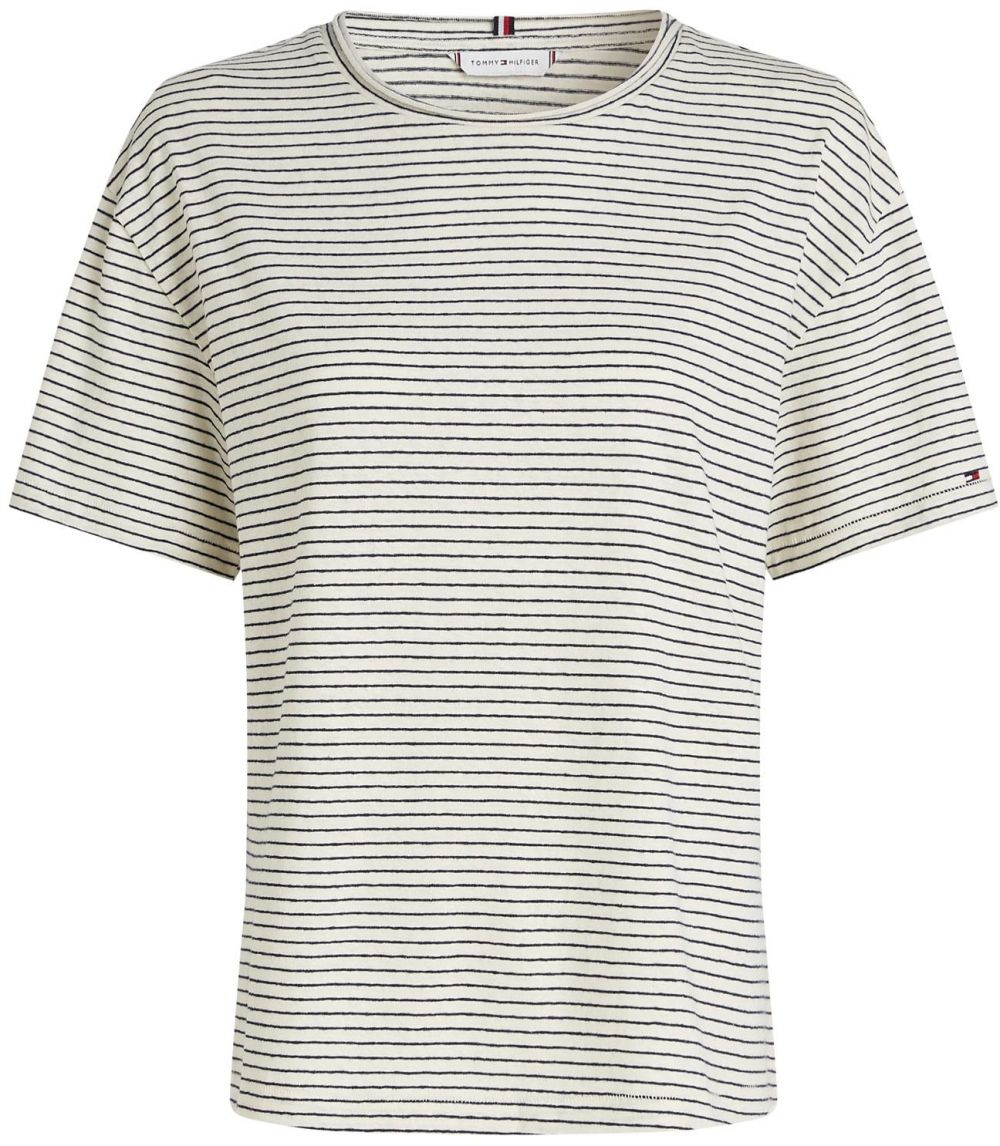 TOMMY HILFIGER Tričko 'MODERN'  čierna / biela