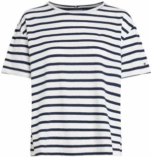 TOMMY HILFIGER Tričko 'Modern'  námornícka modrá / biela