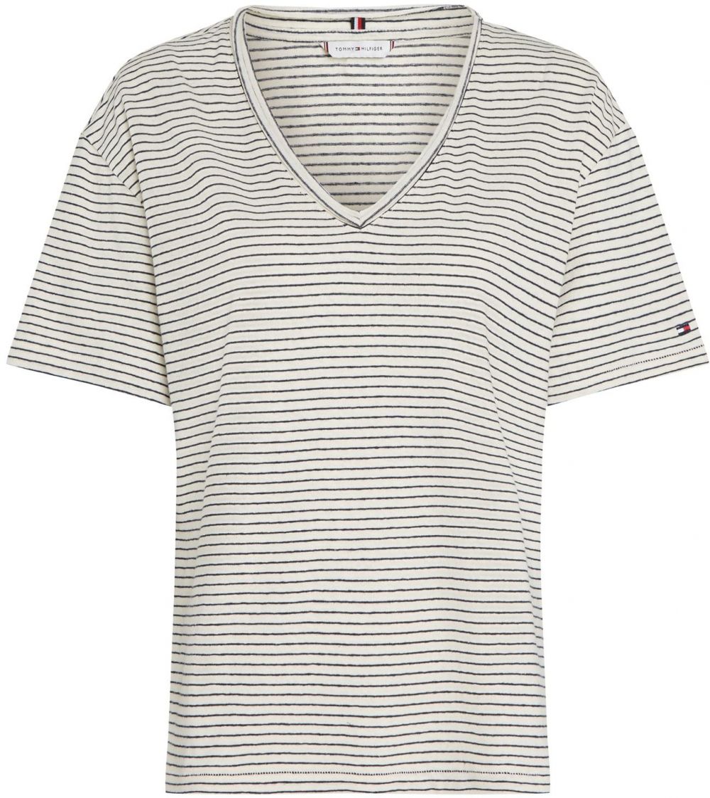 TOMMY HILFIGER Tričko  námornícka modrá / biela