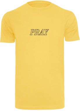 Mister Tee Tričko 'Pray Hands'  žltá / čierna