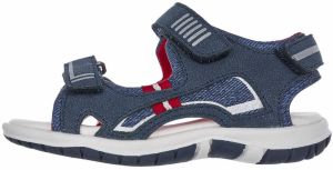 Chicco Otvorená obuv 'Farreto'  námornícka modrá / modrá denim / sivá / červená