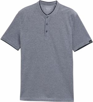 TOM TAILOR DENIM Tričko  tmavomodrá / modrá melírovaná