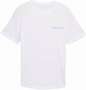TOM TAILOR DENIM Tričko  pastelovo modrá / biela