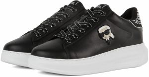Karl Lagerfeld Nízke tenisky ' IKON NFT KAPRI SNEAKER MIT SPIEGEL-NIETEN '  čierna