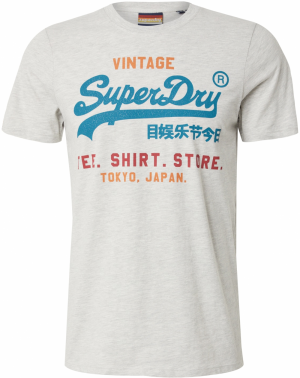 Superdry Tričko 'Cali'  modrá / sivá melírovaná / oranžová / červená
