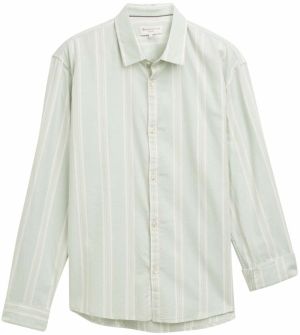 TOM TAILOR DENIM Košeľa  sivá / šedobiela