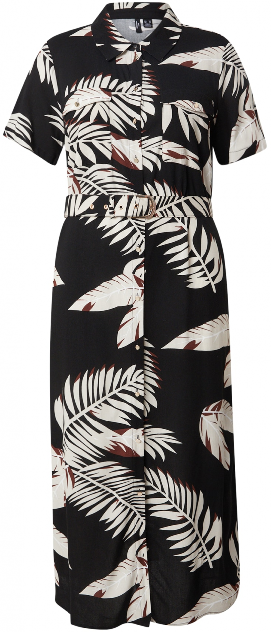 Vero Moda Curve Košeľové šaty 'VMCEasy'  béžová / hnedá / čierna / biela