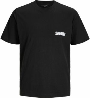Jack & Jones Plus Tričko 'JCOSago'  čierna / biela