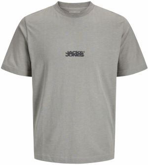 Jack & Jones Plus Tričko 'JCOSago'  sivá / čierna
