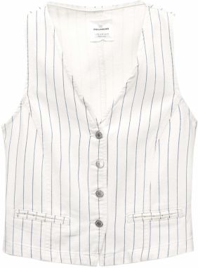 Pull&Bear Vesta k obleku  námornícka modrá / biela