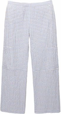 Pull&Bear Nohavice  svetlomodrá / svetlohnedá / biela