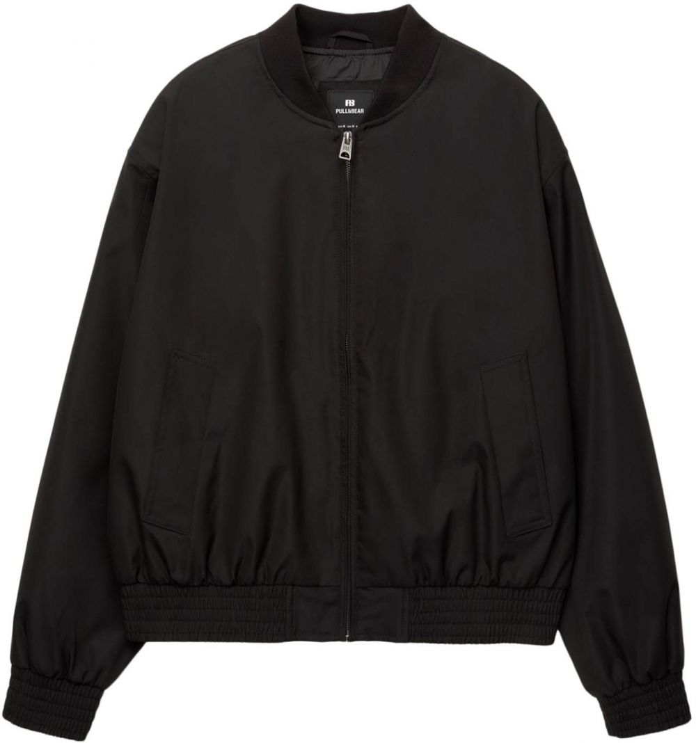 Pull&Bear Prechodná bunda  čierna