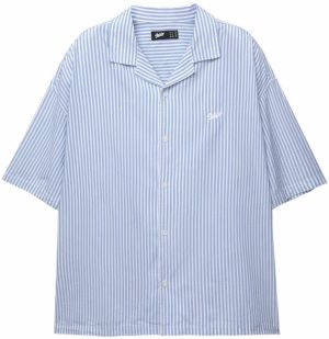 Pull&Bear Košeľa 'STWD'  svetlomodrá / biela