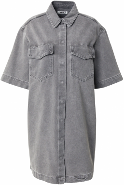 ONLY Košeľové šaty  sivý denim