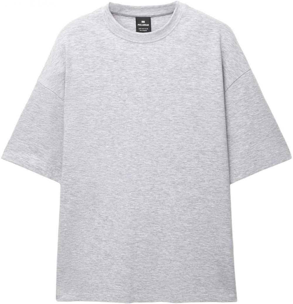 Pull&Bear Tričko  sivá melírovaná