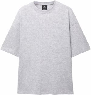 Pull&Bear Tričko  sivá melírovaná
