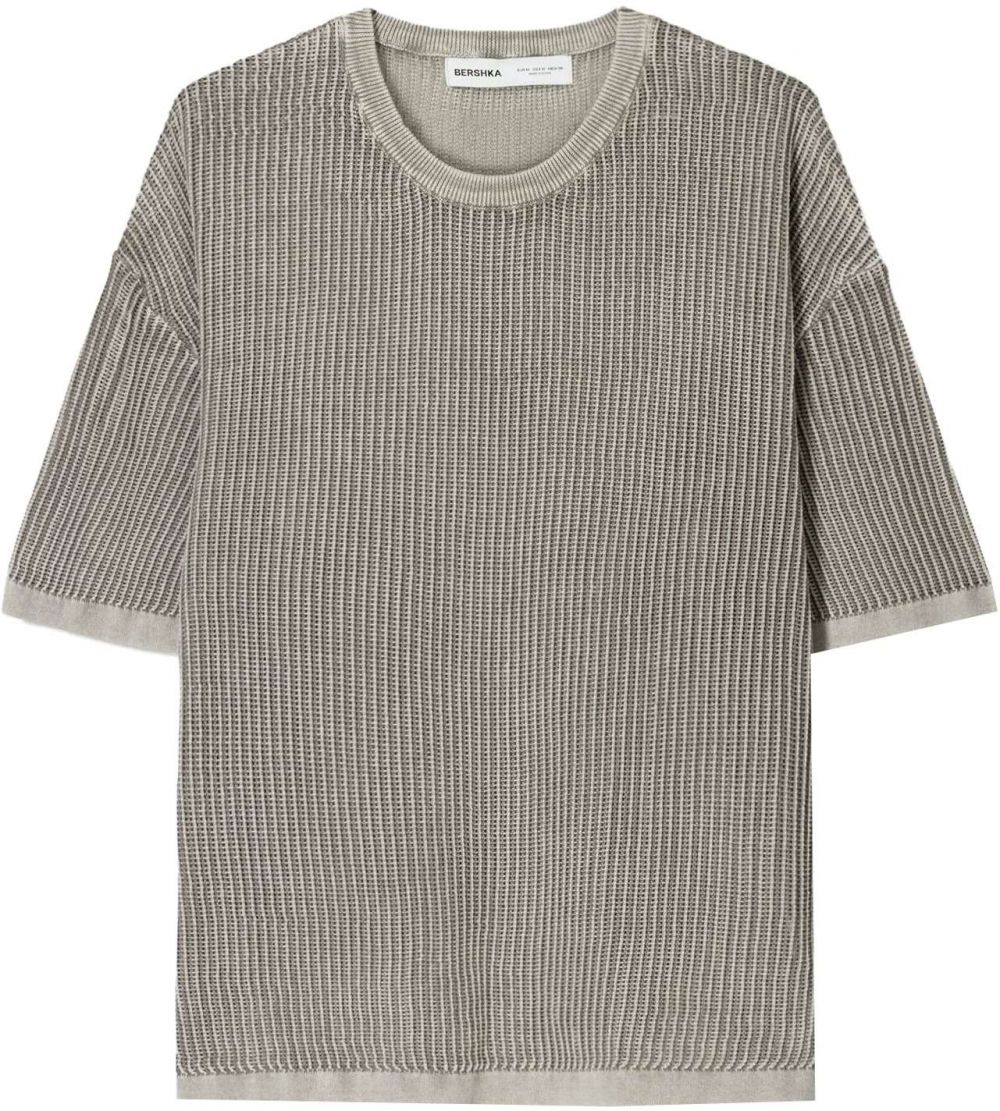 Bershka Tričko  tmavošedá